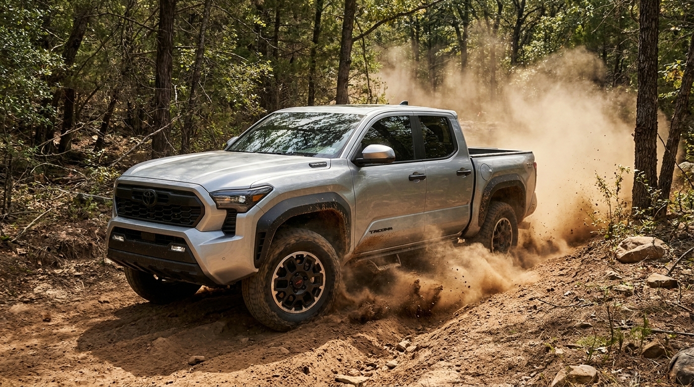 Toyota Tacoma TRD Off-Road on a trail